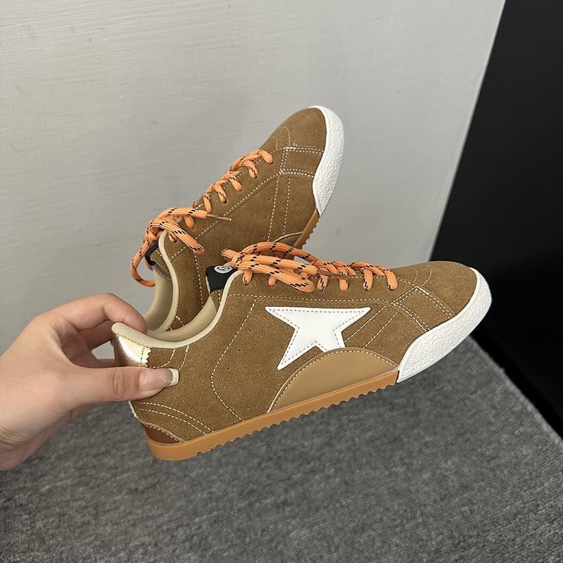 [Fanfuna] 2025 Autumn New Retro Old Stars Small Dirty Shoes Color Matching Lace Dirty Shoes Women's Shoes Tide