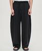 PRAIRIE Linen Barrel Fit Wide Slacks (Black)