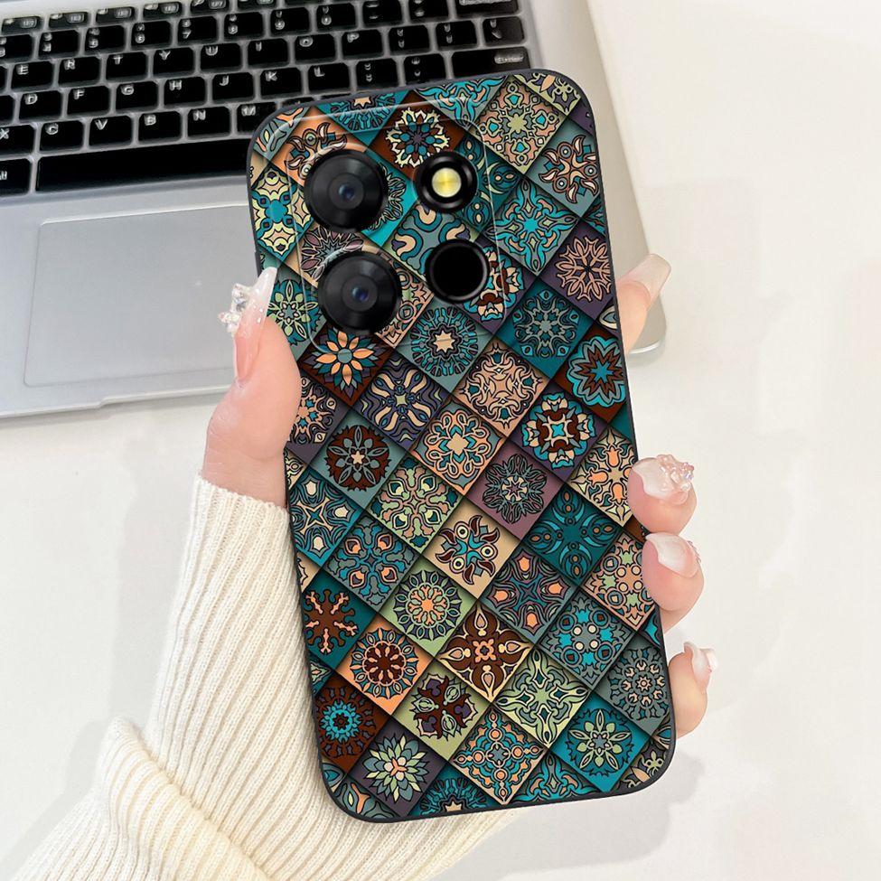 For ITEL A60s A662LM Case For ITEL A60 Cover Silicone Luxury Fashion Flowers Kawaii Girl Cute Shockproof Phone Case Bumper