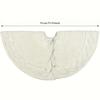 1pc Country Style Cream Knit Christmas Tree Skirt Trim Polyester, Drawstring Closure - Perfect Suitable for Holiday Home