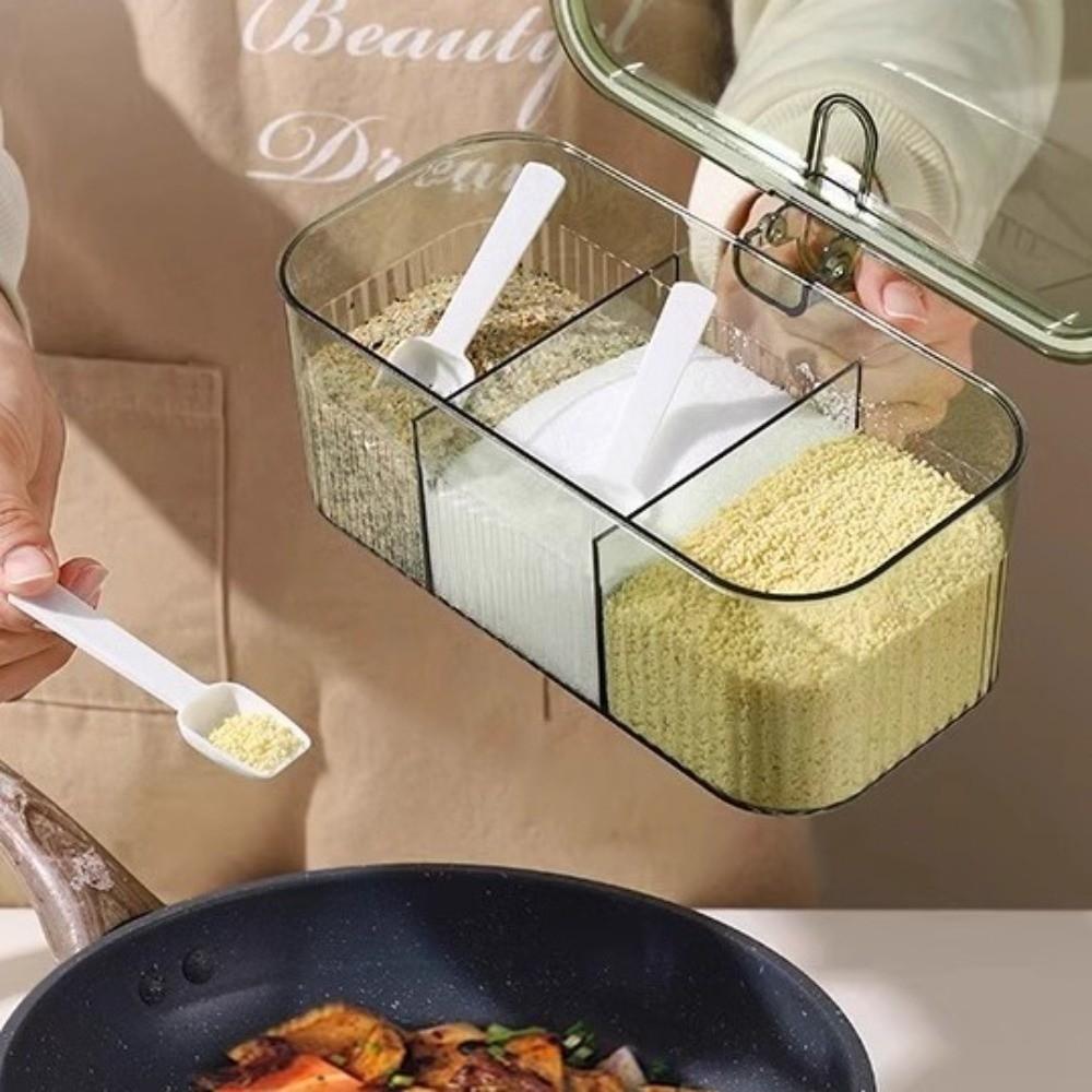 Plastic Seasoning Box Moisture-Proof Salt Jar Easy Clean Seasoning Jar  Home Cooking