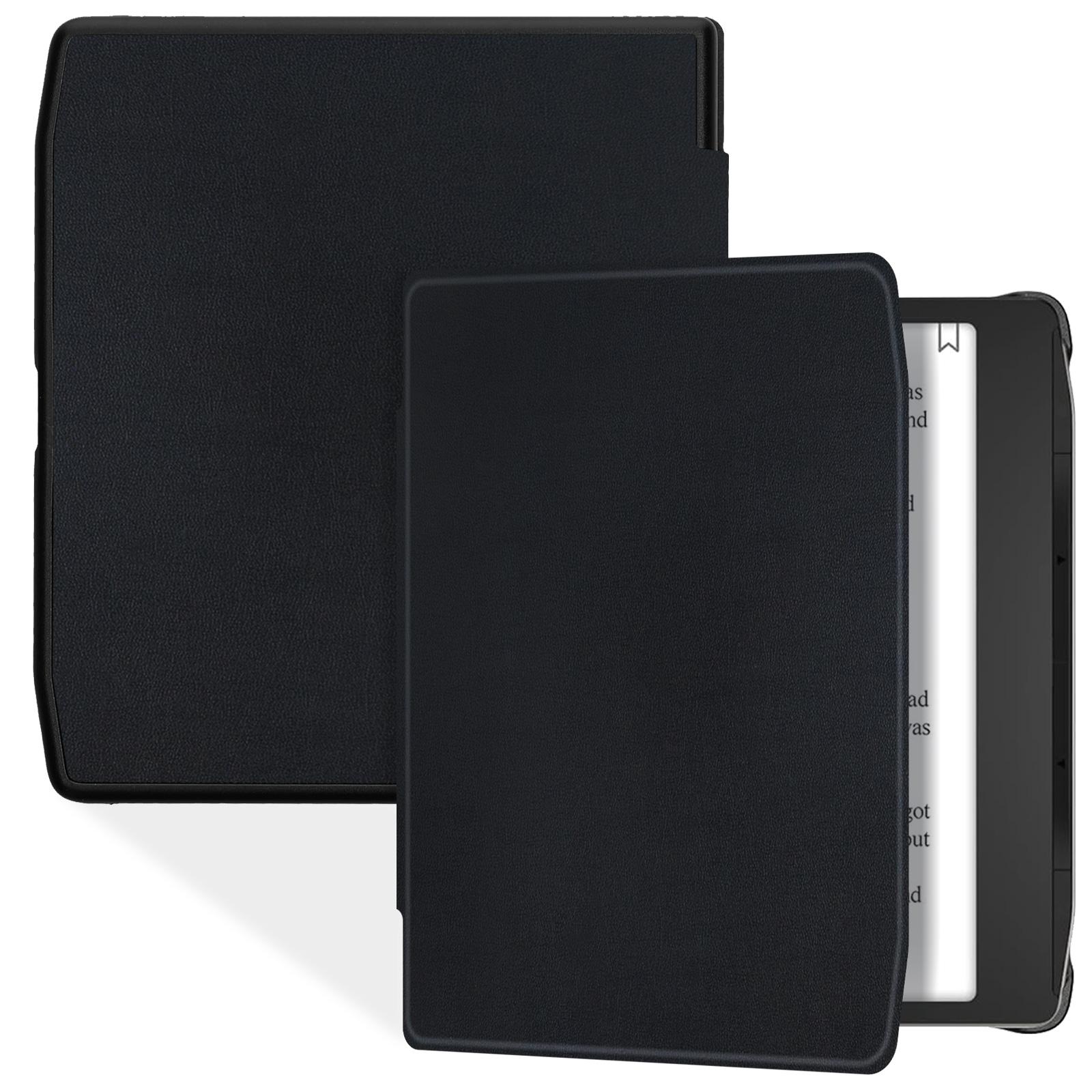 Étui pour Pocketbook 700 Era/Era Color/Era Lite | Fin et Léger | Coque Rigide Arrière | avec Veille/Réveil Automatique | Couverture en Cuir PU Pocketbook 700 noir