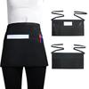 Black Waterproof Waiter Apron Stain Proof Half Body Work Apron for Restaurant Hotel Kitchen Durable Essential