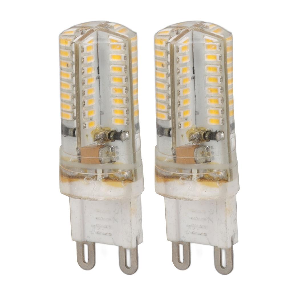 2pcs G9 LED Bulbs Professional 64LEDs High Brightness Ceramics Light Bulbs for Chandelier Lighting