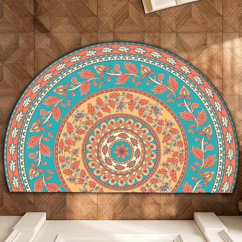 

Напівкруглі килимки для підлоги Легкі у догляді Брудовідштовхувальні та Вбираючі килимки для дверей для входу 60 * 90CM дубильна кора