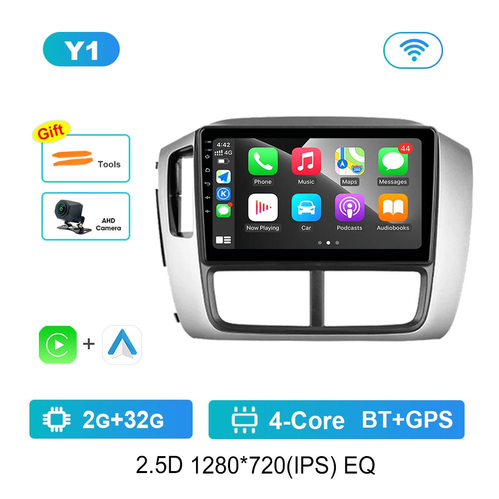 For Honda Pilot 1 2005 - 2008 IPS Screen 9'' Car Radio Multimedia Player Carplay Android System 4G Bluetooth WiFi GPS Navigation