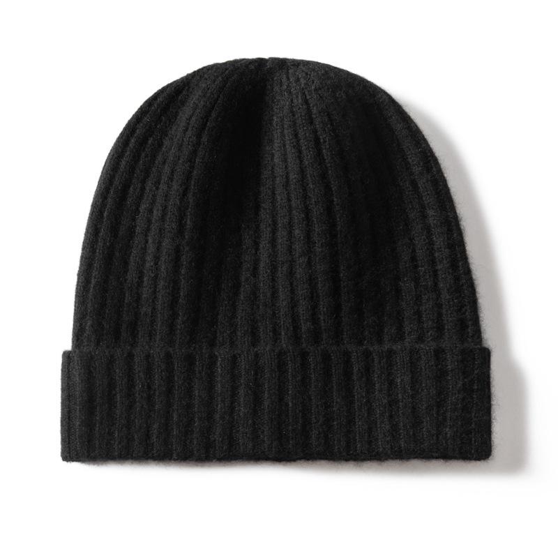 Treasure Series Cashmere Beanie: Unisex Thick Knit Wool Hat with Baby Yarn