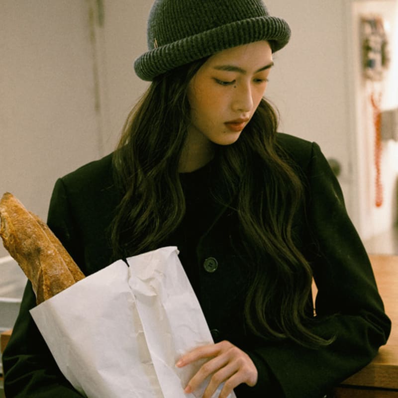 

SHINJEO Dotori Hat_Vertical line_Grey FREE