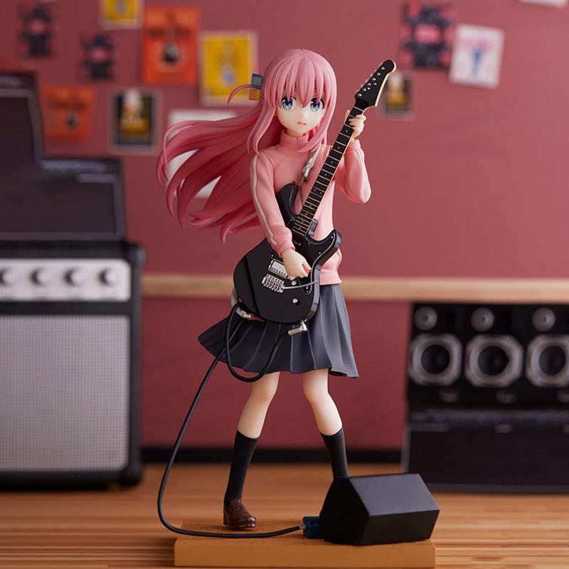18CM Anime Bocchi The Rock! Gotou Hitori Figure Guitar Performance Scene Model Doll Collection Ornament Action Figure Toy Gift