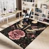 1pc Butterfly Rose Carpet Anti Slip Polyester Floor Mat for office.Bedroom