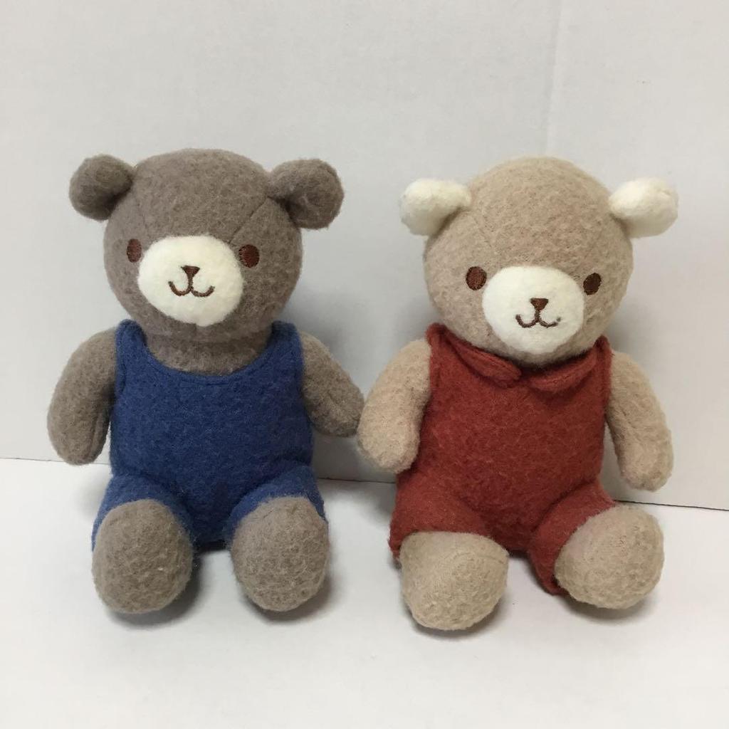[USED] Mother Goose Forest Bear Teddy Bear Pair Plush Toy