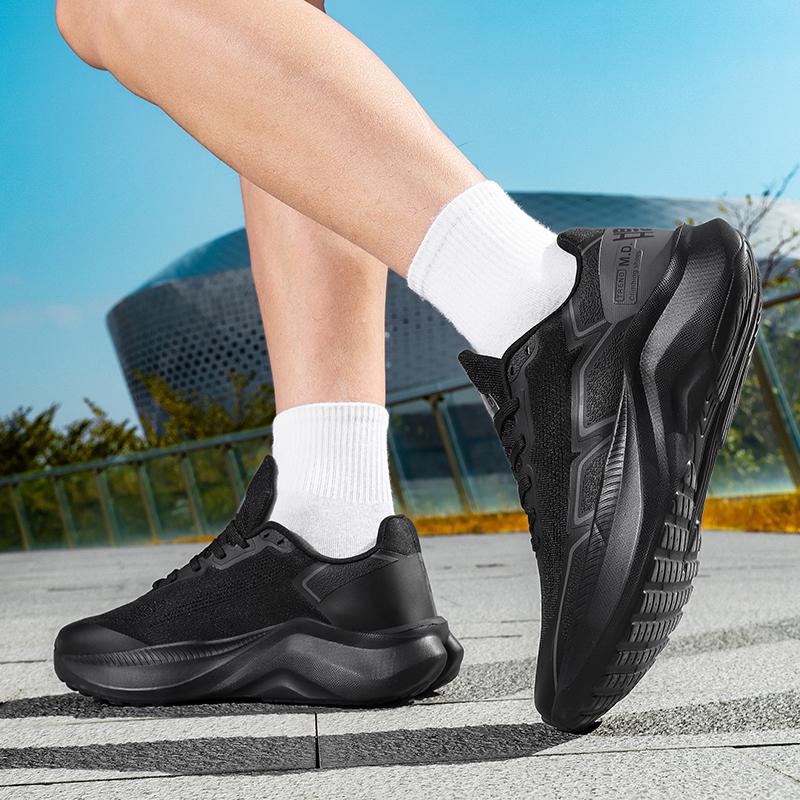 Men's casual fashion four seasons breathable outdoor sneakers light soft-sole speed running shoes students racing sports shoes