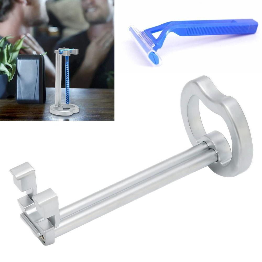 Keeps Bathroom Organized Men 's Shaving Stand Holder Manual Razor Storage Stand  Barbershop