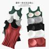 New Vest Women's Bottom Integrated Chest Pad Underwear Wide Shoulder Loose Free Vest Large Size Bra Integrated Enlarged
