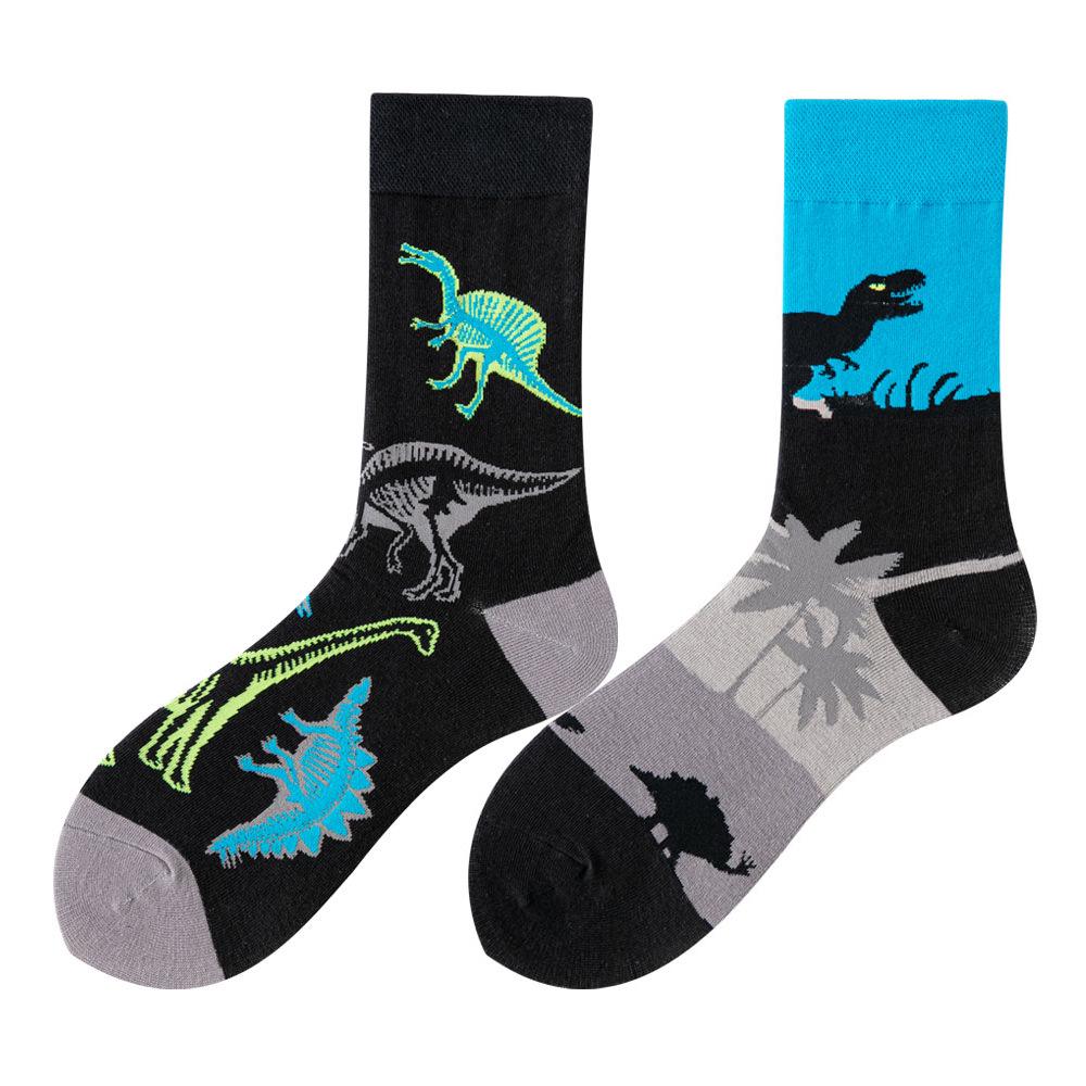 Asymmetric Colorful Christmas Cotton Socks for Couples