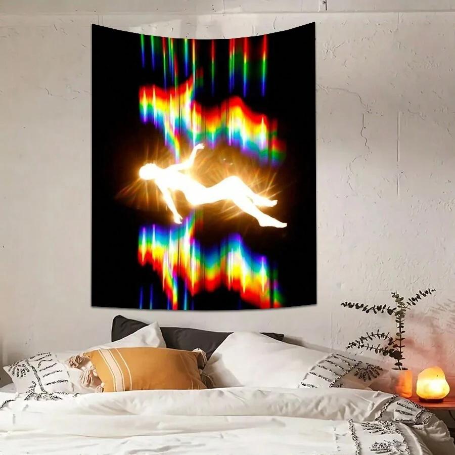 Abstract Art Tapestry, Sexy Female Falling Parallel World Wall Hanging For Living Room Bedroom Office Birthday Graduation Gift