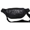 Noora Black Leather Stylish & Fashionable Money Waist Bag For Unisex