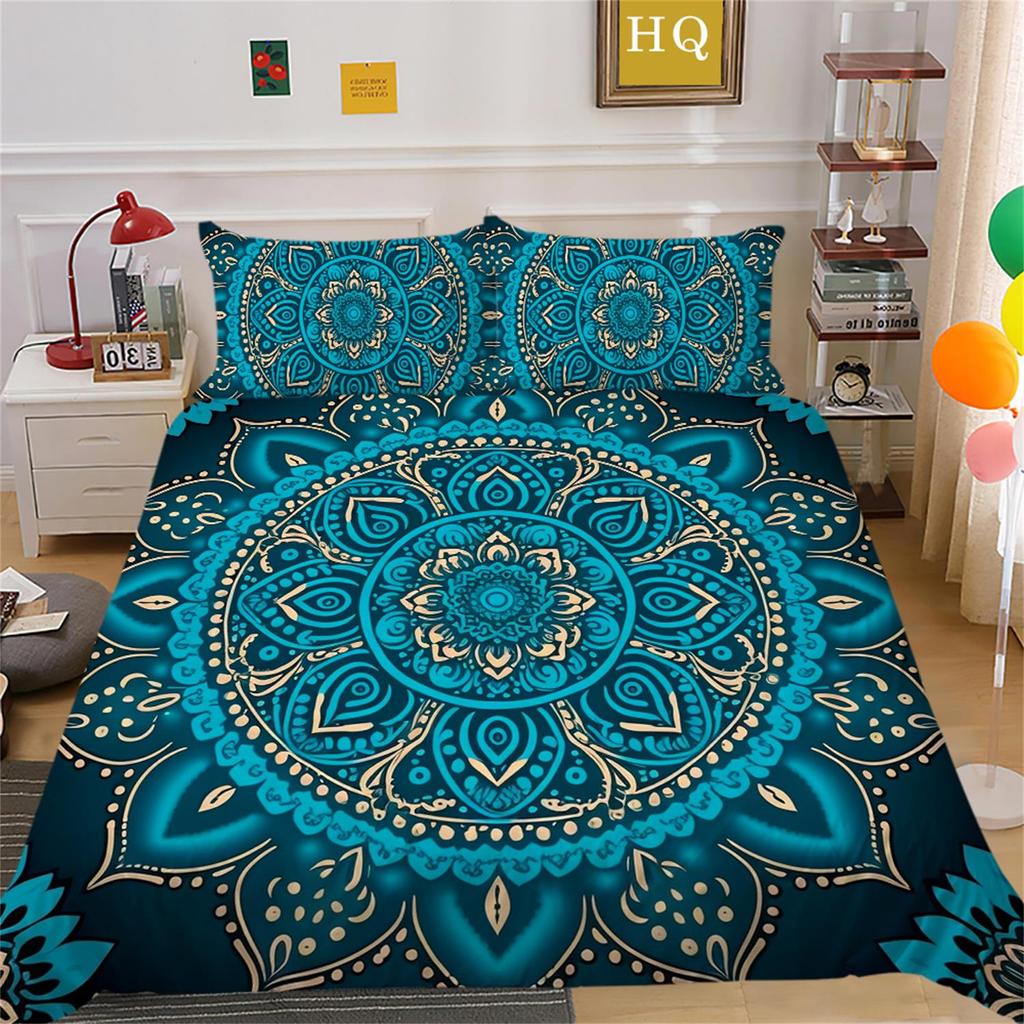 Bohemian Datura Bedding Set Quilt Cover Pillow Cover Home Bedding Set AU/EU/US Full Size Single/Double Bed