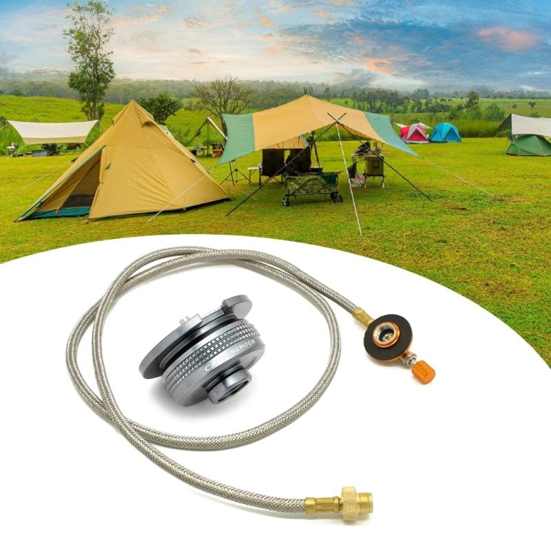 Outdoor Camping Fuels Canister Adaptor Camping Hiking Stove Butanes Gas Adapter Convert Connector with Extension Tube