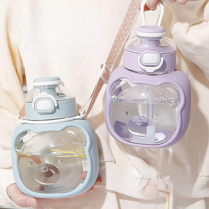 Vară Căni cu apă de capacitate mare Căni cu apă pentru studenți, rezistente la cădere, la temperatură înaltă, cești drăguțe cu apă din plastic