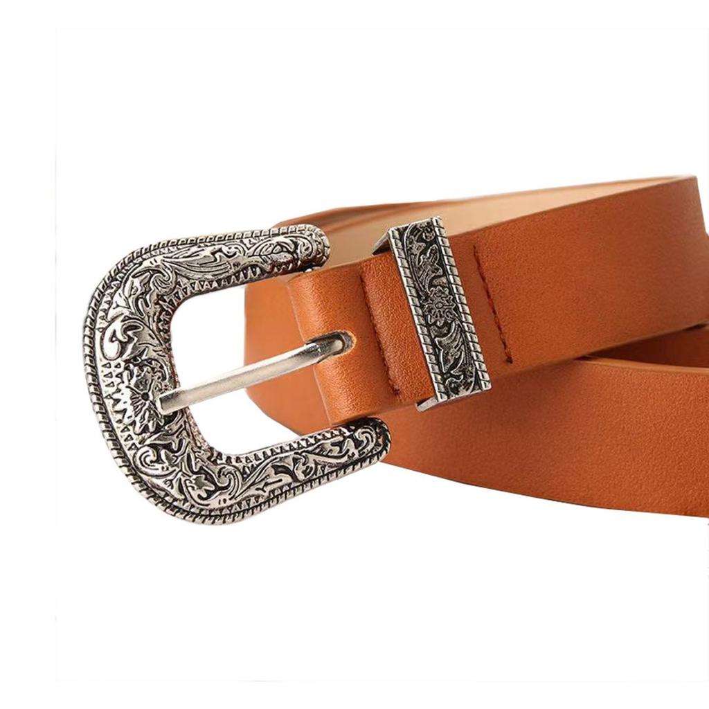 New European and American popular engraved three-piece set, retro casual belt, versatile trend belt women, wholesale