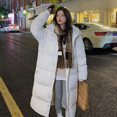 Winter Neue Baumwollgepolsterte Jacke Mittel und Lang Über das Knie Koreanische Version Locker Verdickt Baumwollgepolsterte Jacke