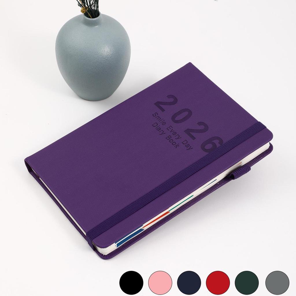 Personalisierter 2025 Tagesplaner: Notizbuch mit Riemenbindung für effizientes Zeitmanagement und Terminplanung.