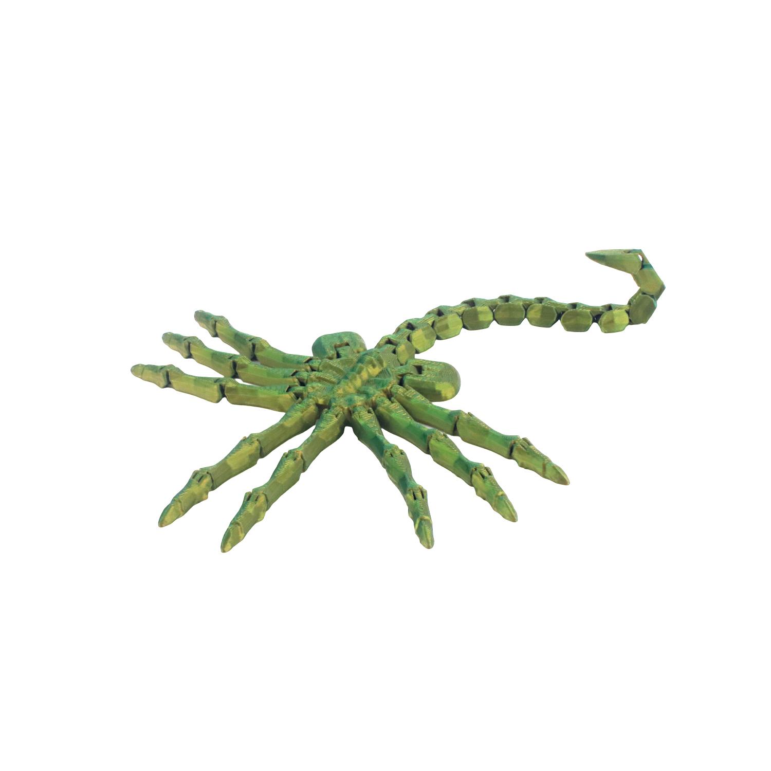 

3D printed flexible joint face hugging bug, perfect office or home decoration, multi joint can swing pressure reducing device