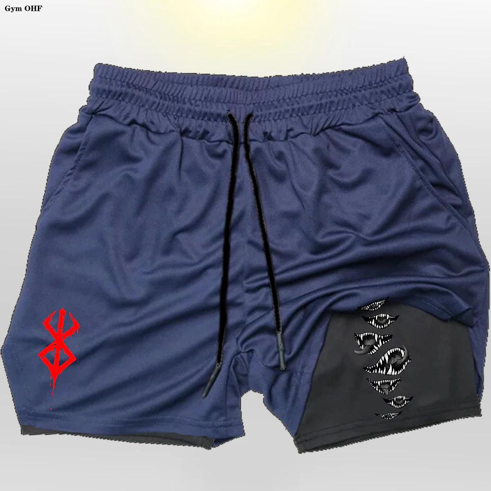 

Berserk Blood Shorts Double-Layer Pants Boxing Muay Thai Kickboxing Training Japan Cartoon Animation 3D Print Gym Sport Workout Fitness Cosplay Unisex XS