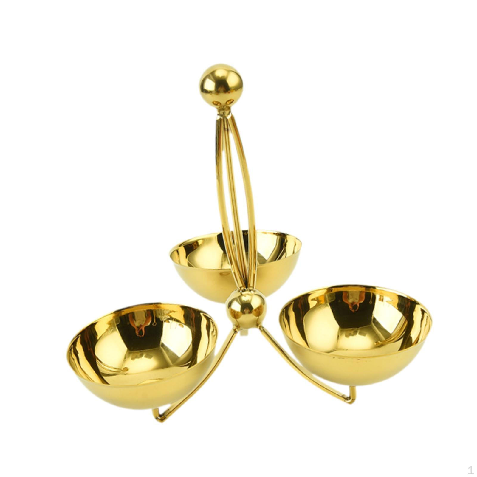 

Миска для подачи приправ Фруктовая Многоярусная Разделенная Подставка для закусок с для 3 bowl