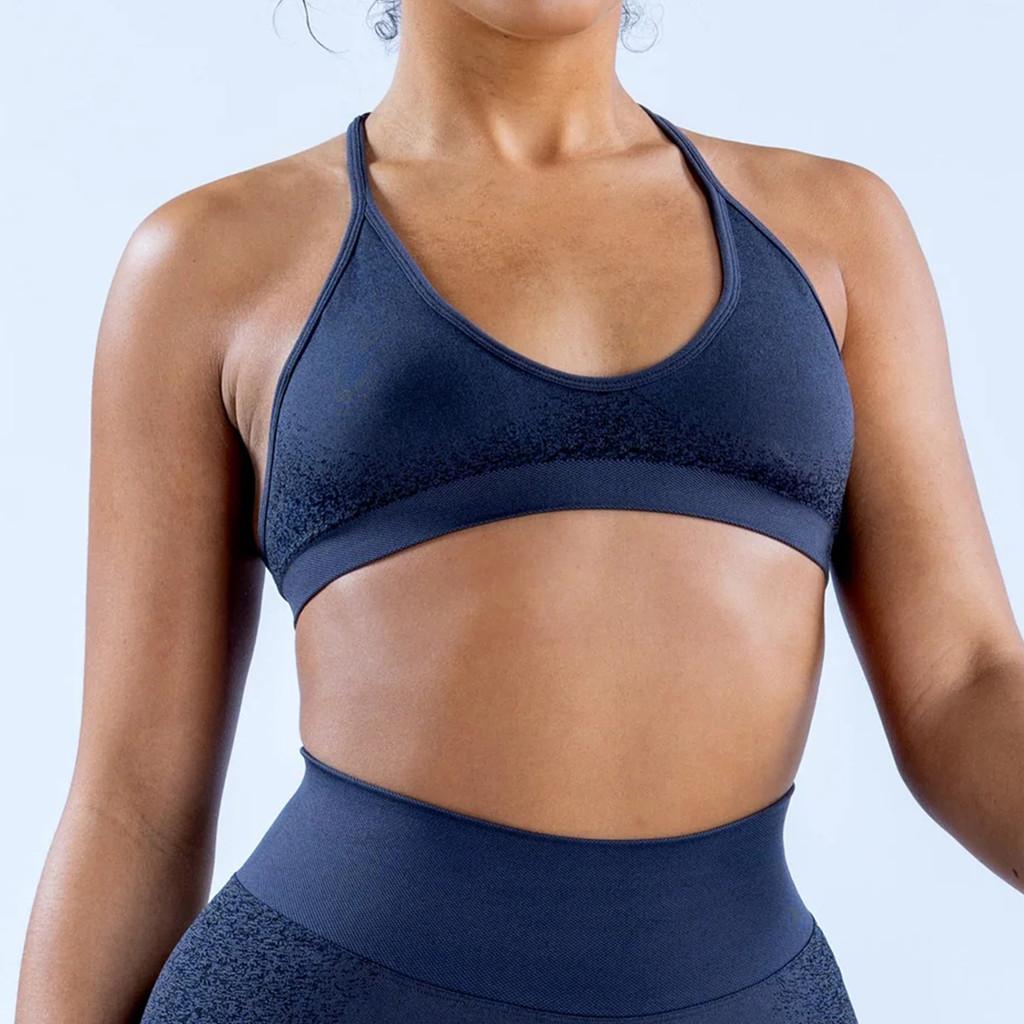 Seamless High Elastic Yoga Bra With Floral Jacquard For Fitness And Running