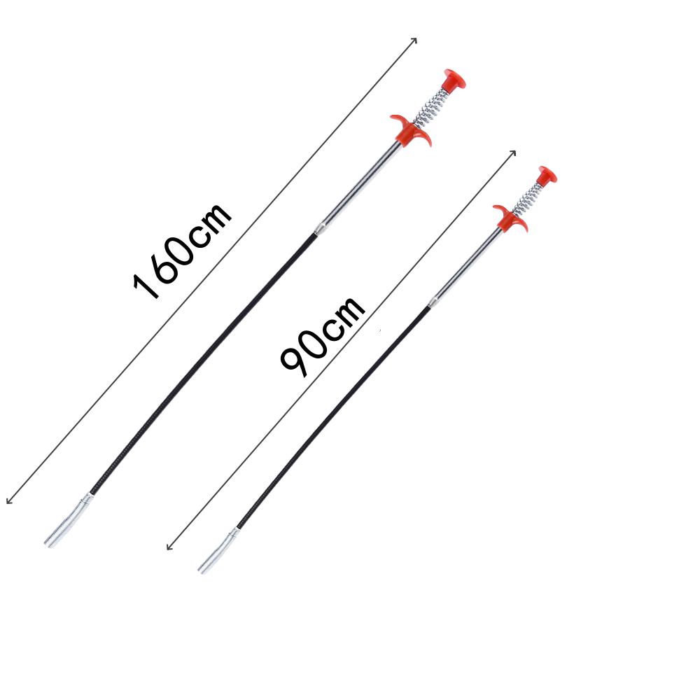 1/3pcs 90/160cm Multifunctional Pipe Dredging Tool Shower Tub Toilet Clogged Household Kitchen Water Channel Cleaning Gripper