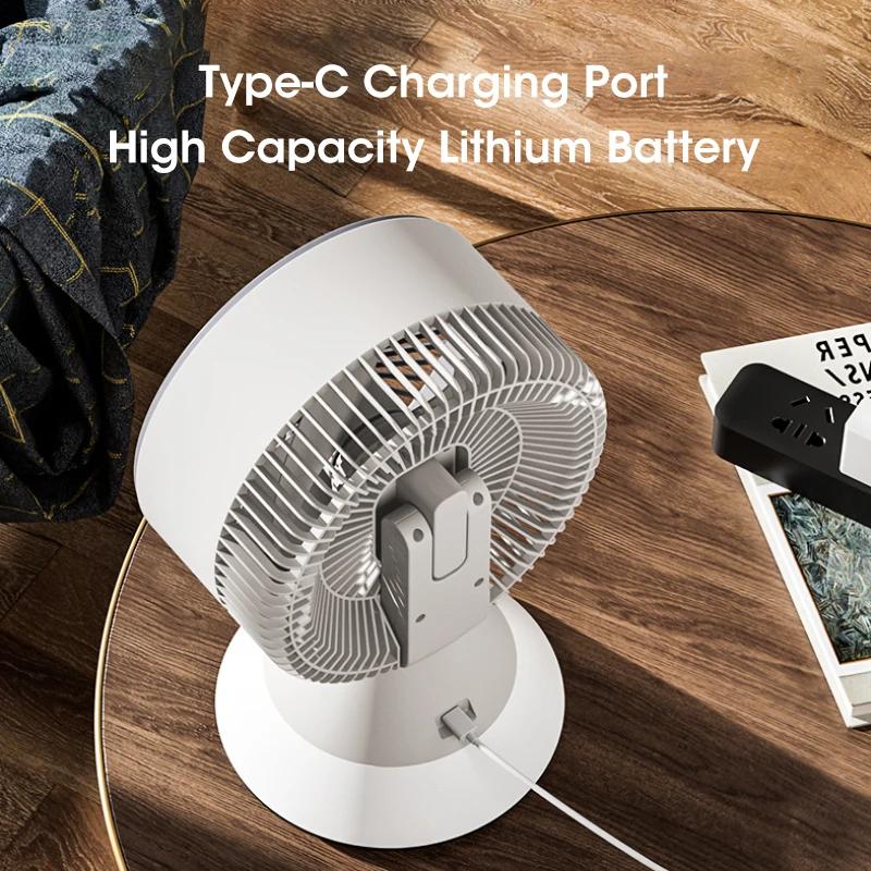 Air Conditioner Fan Portable Desktop Camp Fans Mini mobile Silent Cooling Appliances Rechargeable Household Fan With Night Light