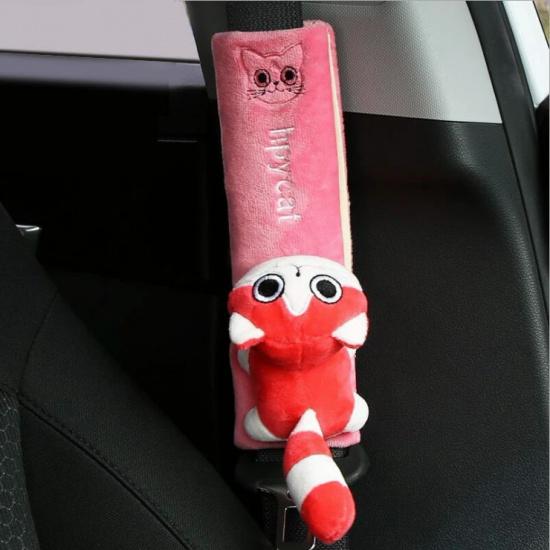 Cute Cartoon Car Seatbelt Cover Seat Belt Harness Cushion Shoulder Strap Protector Pad for Children/ Kids Toy Animal Ornaments