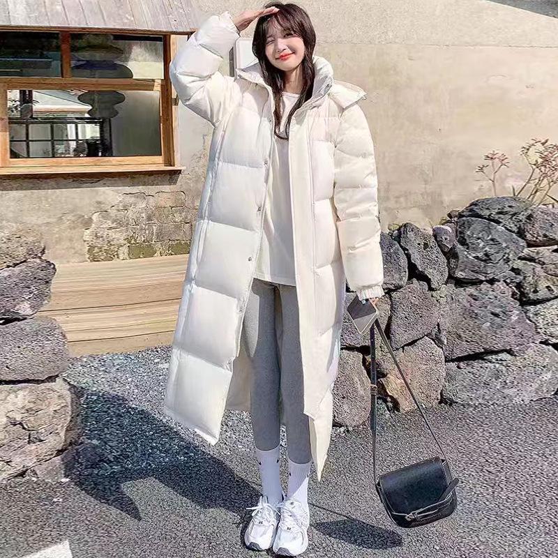 Women's High-End Long Thickened Winter Duck Down Coat - Chinese Style Pinghu Jacket