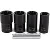 YWHWLX Nut Puller Socket Set, 5 Pieces, 17mm, 19mm, 21mm, and 22mm, Nut Twister and Nut Extractor for Stripped and Stripped Bolts, Wheel Lock Nut Remo