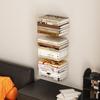 2 PCS Bookshelf Book Organizer Floating Home Decoration Multifunction Display Shelf  Wall