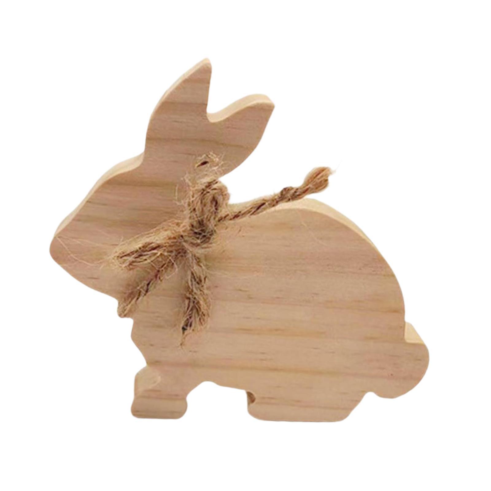 

Wooden Rabbit Central Piece Gift Unland Easter Wood Neckline