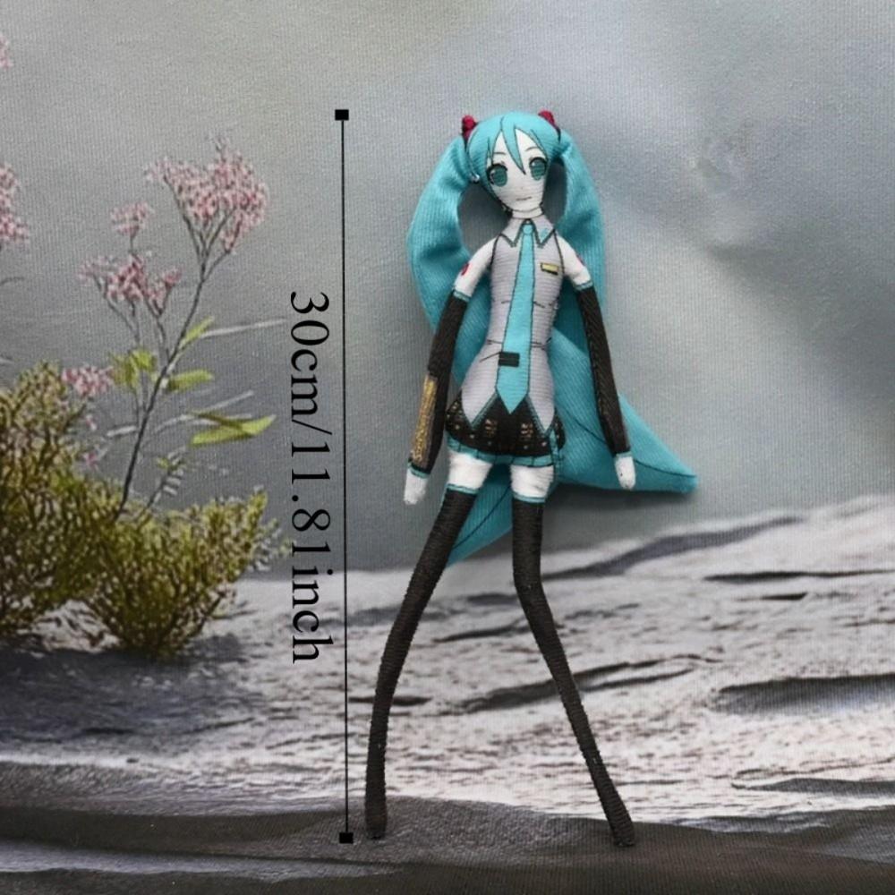 Kasane Teto Plush Anime Peripheral Twistable Shape Cotton Doll Hatsune Miku Stuffed Internal Wire Soft Cute Teto Plush Toy Gifts