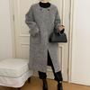 Laneige 2024 Autumn/Winter Wool Bouclé Long Coat - Loose Fit, Versatile Style