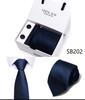 Men's 1200-Needle High-Density Business Stripe & Paisley Tie Set - 6 Piece Groom & Wedding Gift Box