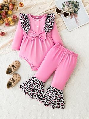 Baby Neugeborenen Kleidung Bedruckter Langarm Strampler und Hose Kinder Bekleidungssets