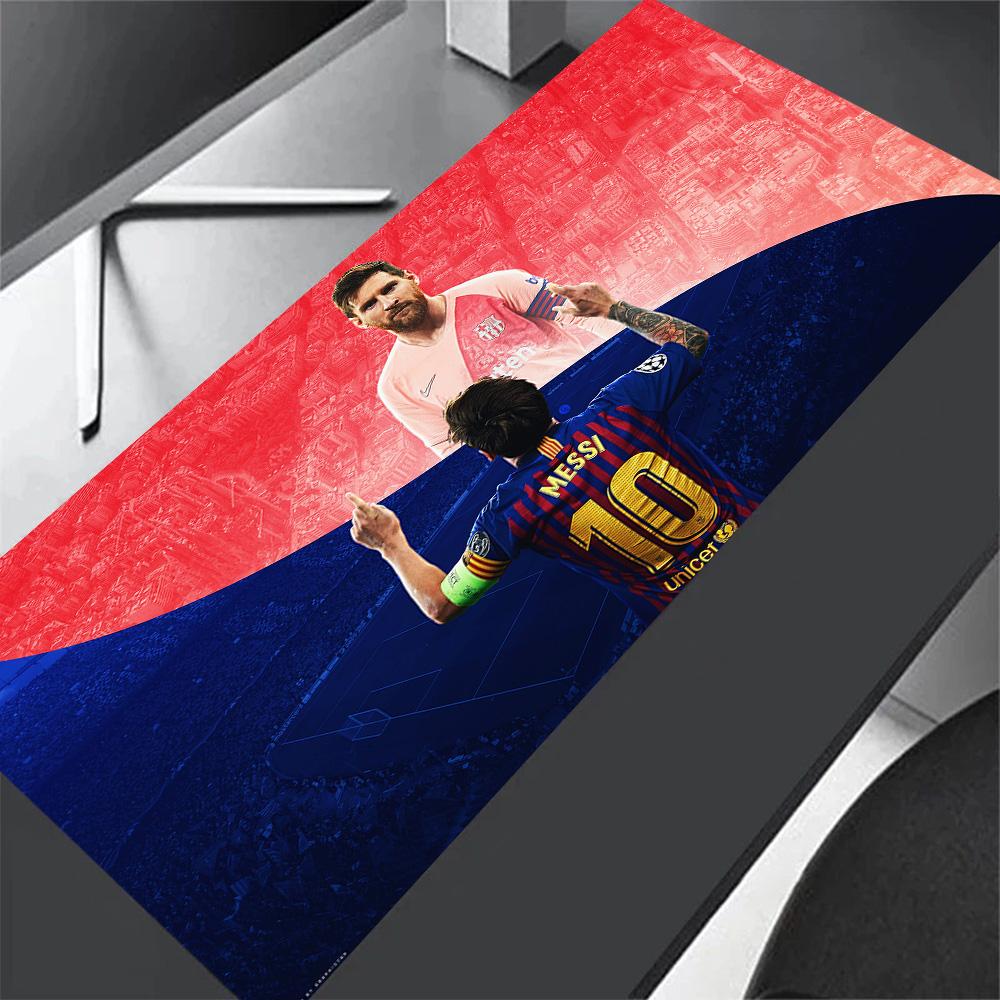 Barcelona Fc Player Action Gaming Mouse Pad Desk Mat Computer Desk Mat Non-Slip Rubber Base Suitable for Office Gaming PC Laptop