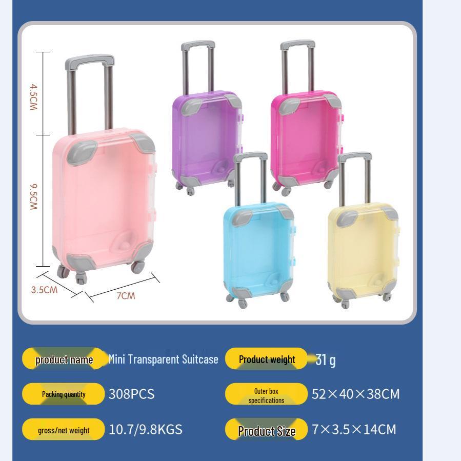 Miniature Transparent Toy Storage Box for Edible Cosmetics