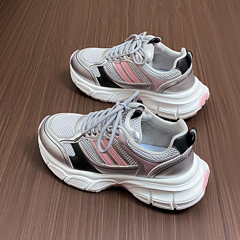 

Popular dad shoes summer breathable mesh shoes women s 2025 new casual ins thick-soled heightening versatile sports shoes 35