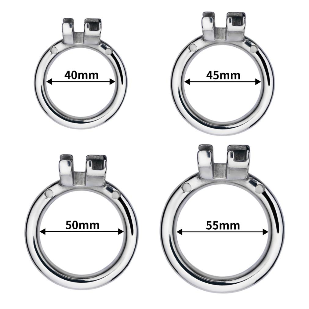 FRRK Men Stainless Steel Mesh Chastity Lock Smooth and Lightweight Control Penis Lock Adult Sex Toys