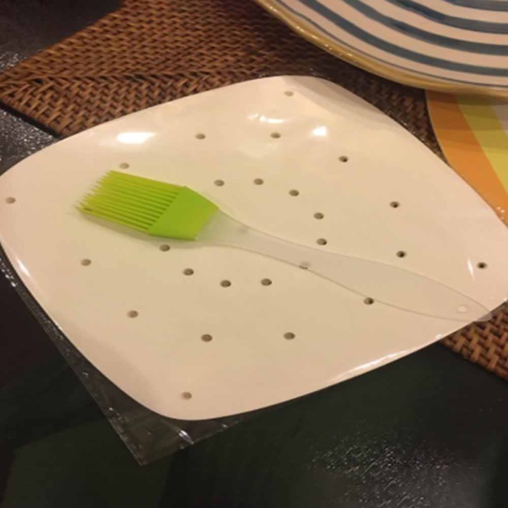 100 stuks 7/8/9 inch Airfryer Liners Geperforeerde antiaanbakmat Stomen Bakken Koken Witte pot Olie Papier Accessoires