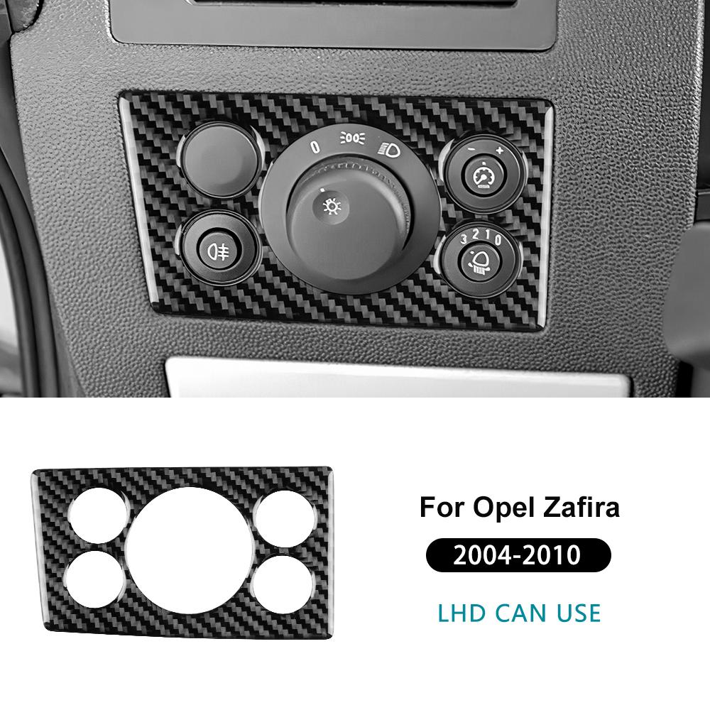 Uhlíková vlákna Pro Opel Zafira 2004-2010 Kryt spínače světlometů Odolný proti poškrábání a opotřebení Dekorace interiéru Ochranné Cer Příslušenství