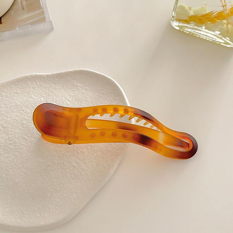 1PC Simple and Transparent Frosted Duckbill Clip, Women's French Lazy Style, Creative Temperament Hair Clip, Hair Accessory