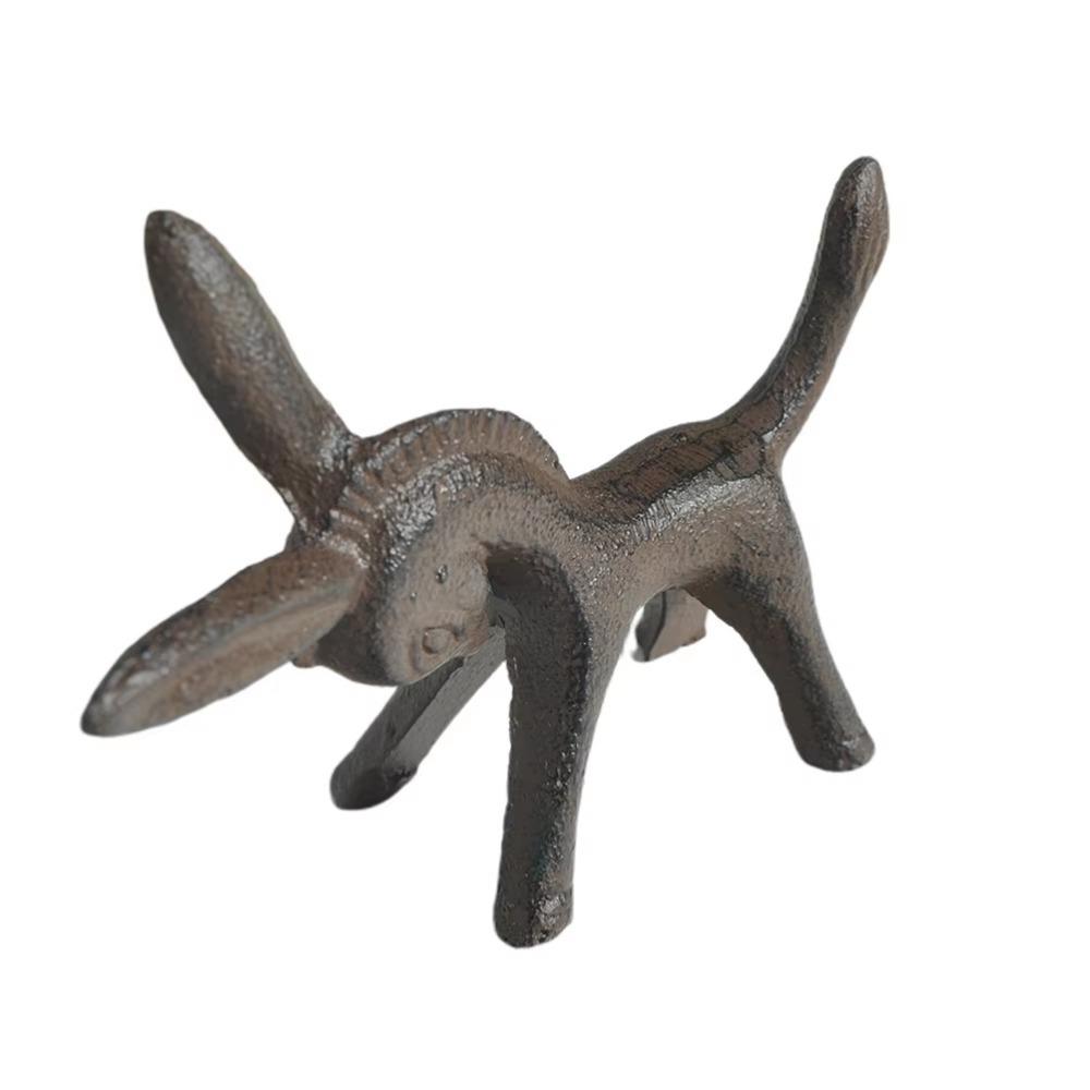 Sculpture Donkey Figurine Durable Iron Donkey Ornament Fantastic Animal Statue  Home Decor